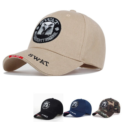 Army Cap Male Embroidered Eagle Black Baseball Caps