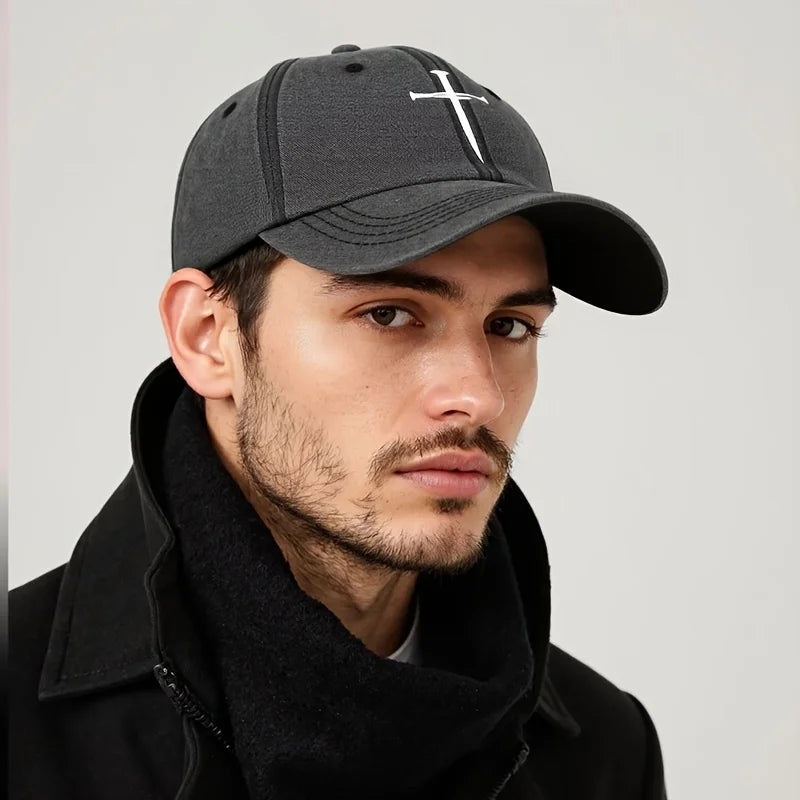 Retro Washed Cross Baseball Cap with Outdoor Activity and Party Fashion Hat