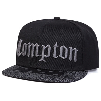 Unisex Compton Letter Embroidery Baseball Hats Spring Autumn