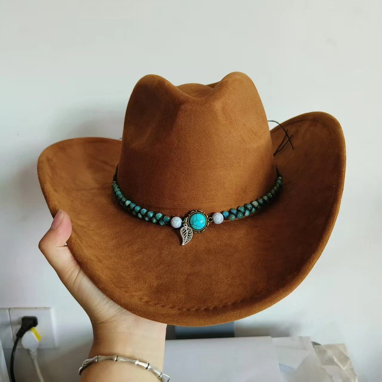 New Western Cowboy Hat Men Suede Hat Wide Brim Cowboy Hat Knight Hat