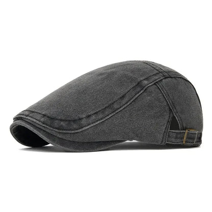 Four Seasons Cotton Solid Newsboy Caps Men Flat Cap