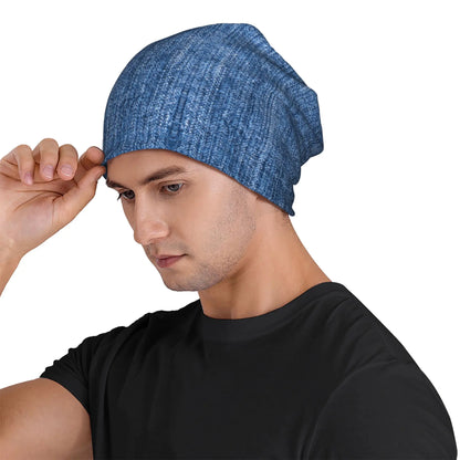Streetwear Winter Warm Women Men Knitting Hat Unisex Adult Texture Bonnet Hats