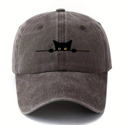 Retro Cartoon Cat Printed Baseball Cap for Men and Women Outdoor Activities