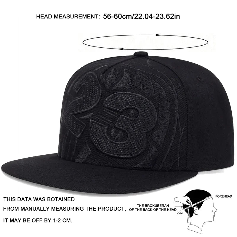 Unisex 23 Basketball Embroidery Hip-hop Hats Spring Autumn