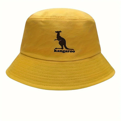 100% Cotton Men's and Women's Fashion Animal Kangaroo Printed Bucket Hat