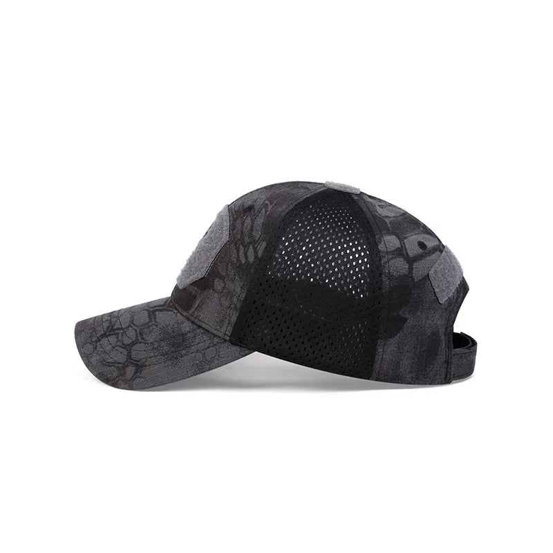 Unisex Skull Embroidered Top With Patch Breathable Baseball Caps Adjustable Sunscreen Hat