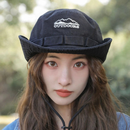 Cotton Stone-Washed Bucket Caps Safari Hats