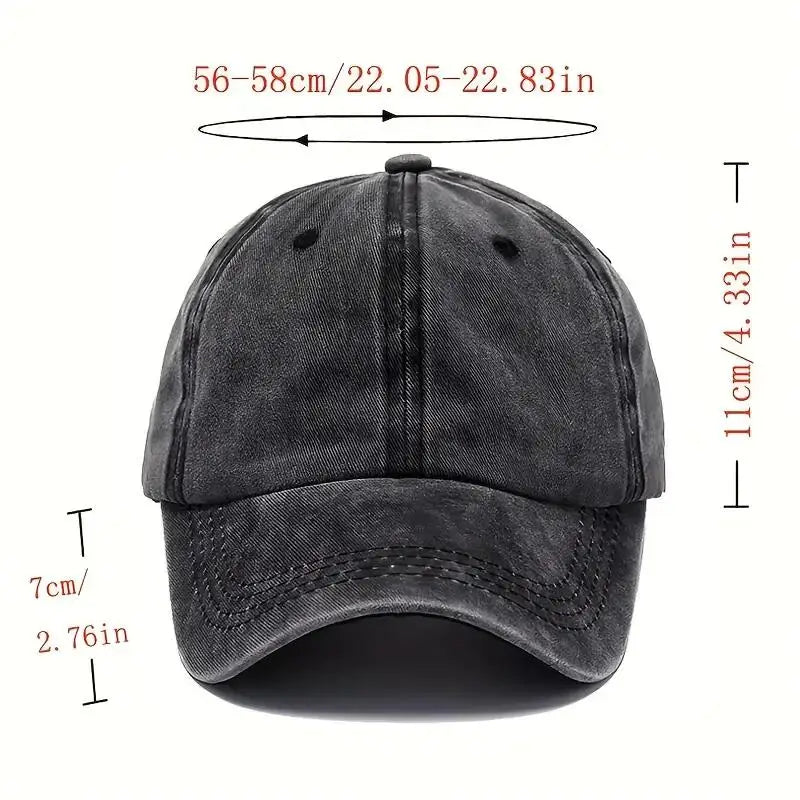 Embroidery Flowers Baseball Cap Washed Cotton Vintage Dad Hat