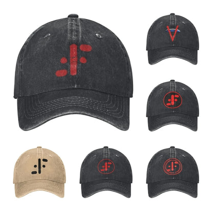 Casual V Tv Series The Visitors Insignia Baseball Caps Distressed Denim Headwear