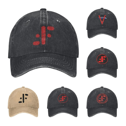 Casual V Tv Series The Visitors Insignia Baseball Caps Distressed Denim Headwear