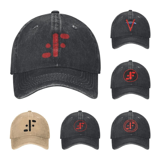 Casual V Tv Series The Visitors Insignia Baseball Caps Distressed Denim Headwear