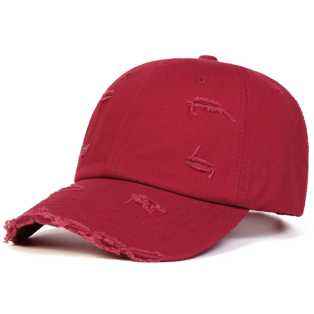 Unisex Ripped Denim Washed Baseball Caps Spring Autumn