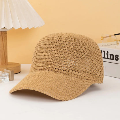 Adjustable Korean Style Knitted Hollow Out Baseball Cap