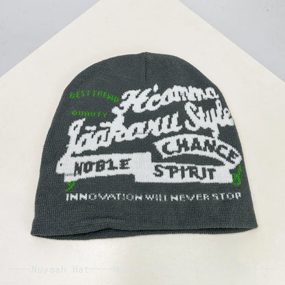 New Men Women Hip-Hop Jacquard Letters Knitted Hats