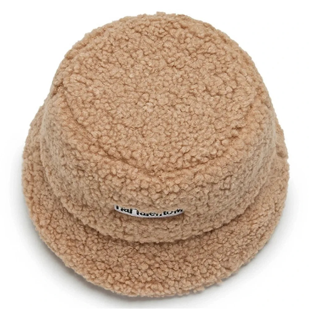 Winter Warm Fleece Bucket Hat for Men Women