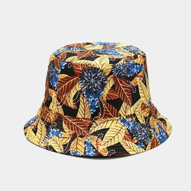 Unisex Panama Bucket Hats Ethnic Style Pattern Fisherman Cap For Men And Women