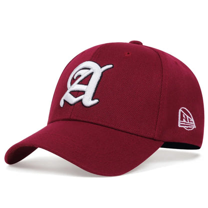 Summer Fashion Men Baseball Cap Letter A Embroidery  Hat Cotton