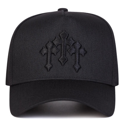 Unisex Cross Embroidery Baseball Caps Spring And Autumn