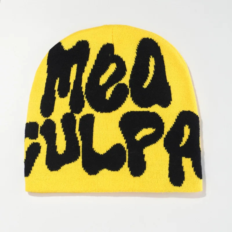 Mea Culpa Knitting Beanies Hat For Women Men