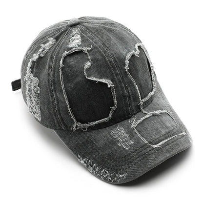 Ripped Hole Cowboy Hat Men Women Vintage Washed Hip Hop Hats