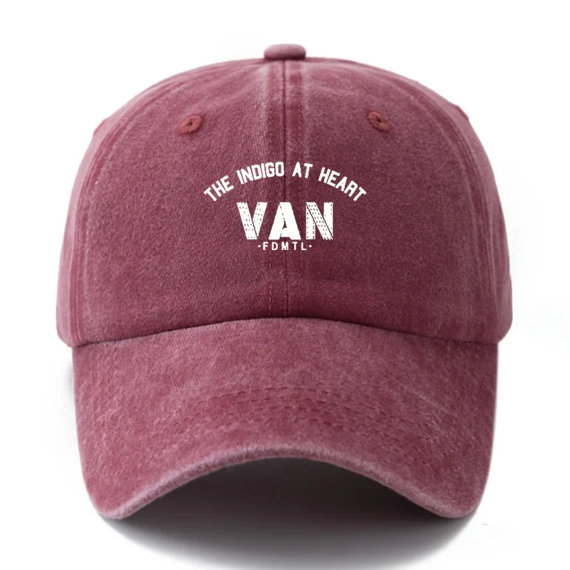 A Unisex Fashionable And Versatile Printed Letter Van Baseball Cap