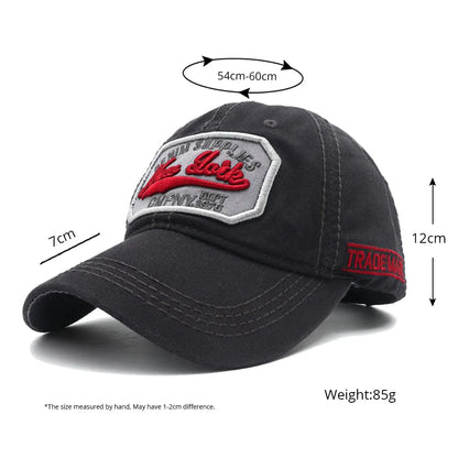 New York Letter Embroidery Baseball Cap Sun Visor Snapback Hip Hop Unisex Washed Cotton Dad Hats