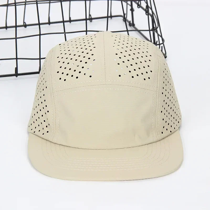 Perforated 5-Panel Cap Camping Hiking Training Outdoor Hat