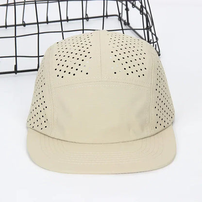 Perforated 5-Panel Cap Camping Hiking Training Outdoor Hat