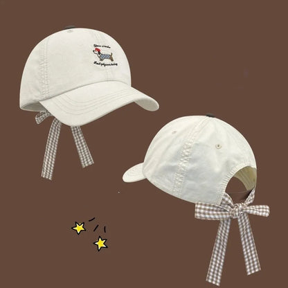 New Breathable Baseball Cap Bow Tie Sun Protection Duckbill Hat