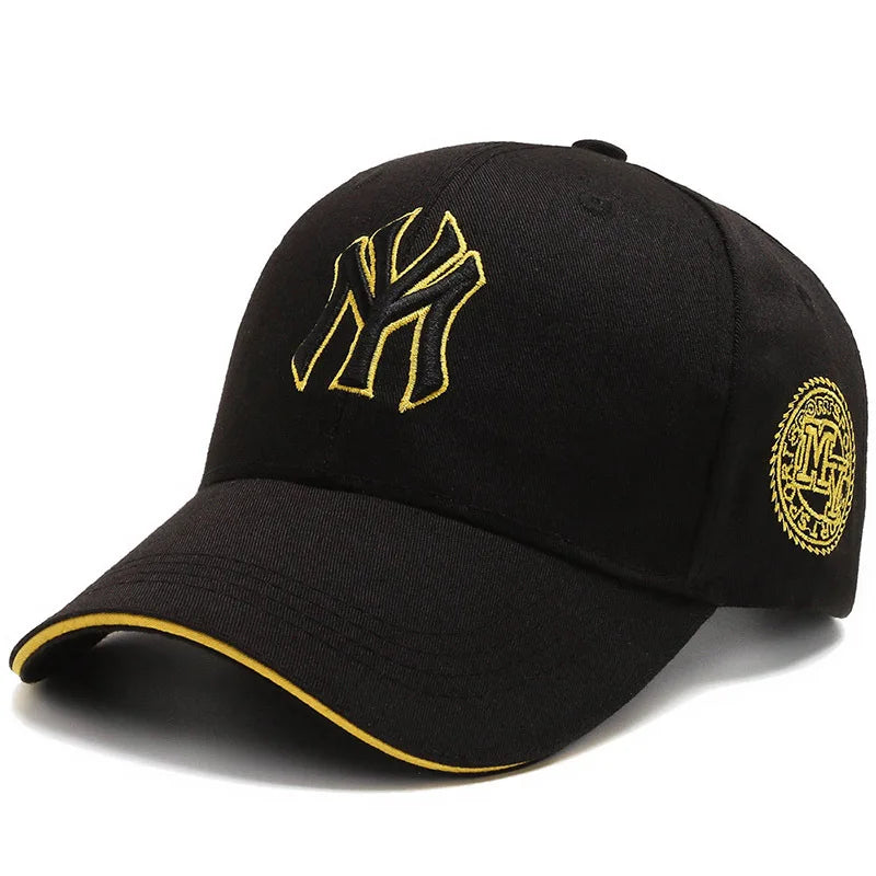 Four Seasons Hats Men Trendy Black Retro Brooklyn Letter Embroidery Baseball