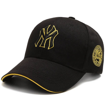 Four Seasons Hats Men Trendy Black Retro Brooklyn Letter Embroidery Baseball