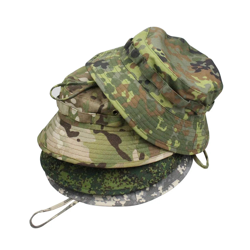 Unisex Camouflage Bucket Hat Summer Sunshade Boonie Hat