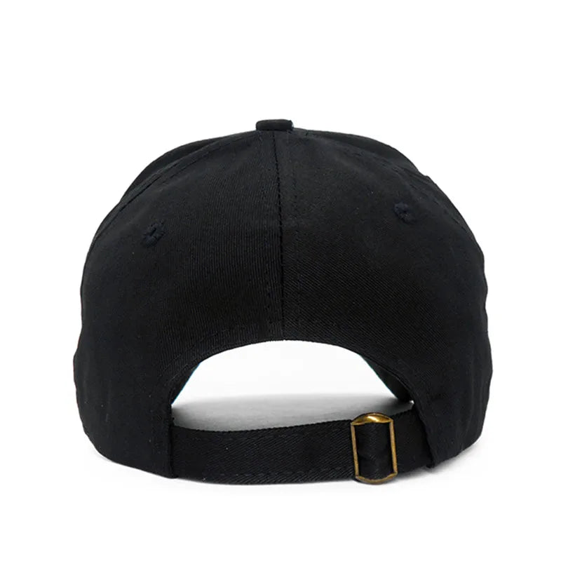 Embroidered Skull Cap For Men Cotton Sports Baseball Caps Fashion Black Pattern