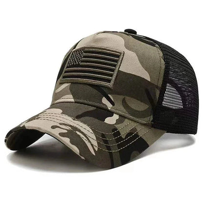 USA Flag Mesh Baseball Cap Summer Breathable Hat