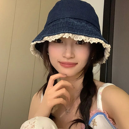 Leisure Face Covering Fisherman Hat Retro Head Surrounding Bowl Hat