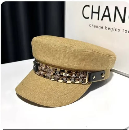 2026 Women Outdoor Warm Beret Hats Korean Octagonal Hat