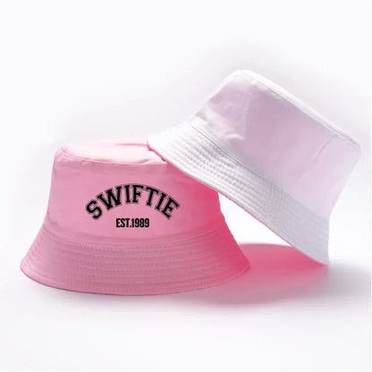 Wholesale Hot Sale Bucket Hat Print 1989 Summer Cotton Sun Beach Hat