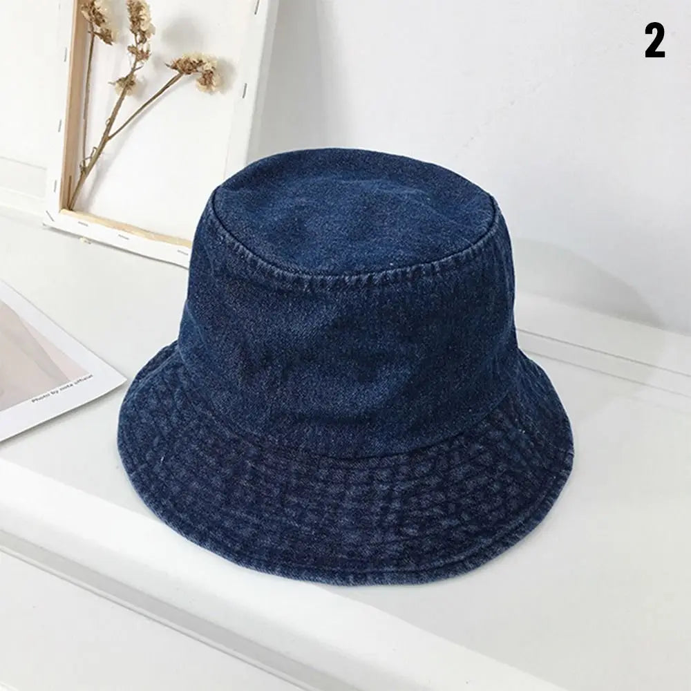 Unisex Cotton Bucket Hats Women Summer Sunscreen Panama Hat