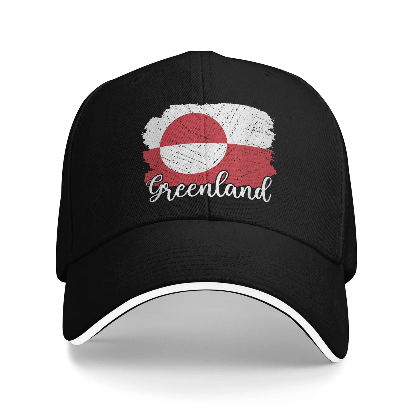 Greenland Coat Of Arms Kalaallit Nunaat Polar Bear Blue Sandwich Hats Baseball Caps