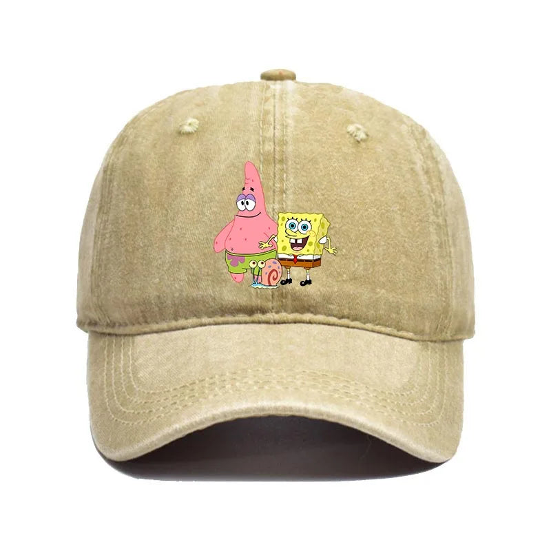 Fashion Cute SpongeBobs Baseball Cap Movie Cartoon Role Adult Men Women