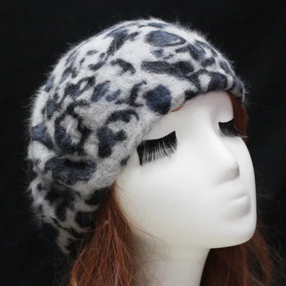 Women's Autumn And Winter Leopard Print Pumpkin Cap