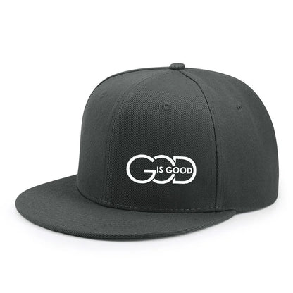 Unisex Adjustable Baseball Cap Street Flat Brim Hat Printed God Is Good Casual Headwear Men And Women