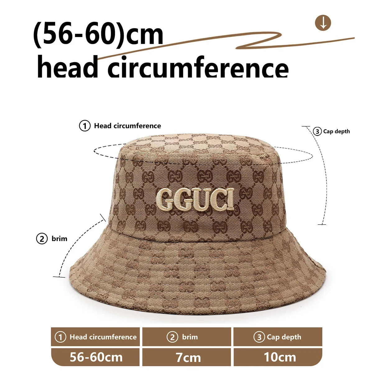 Unisex Black And White Embroidered Letters Personalized Bucket Hat