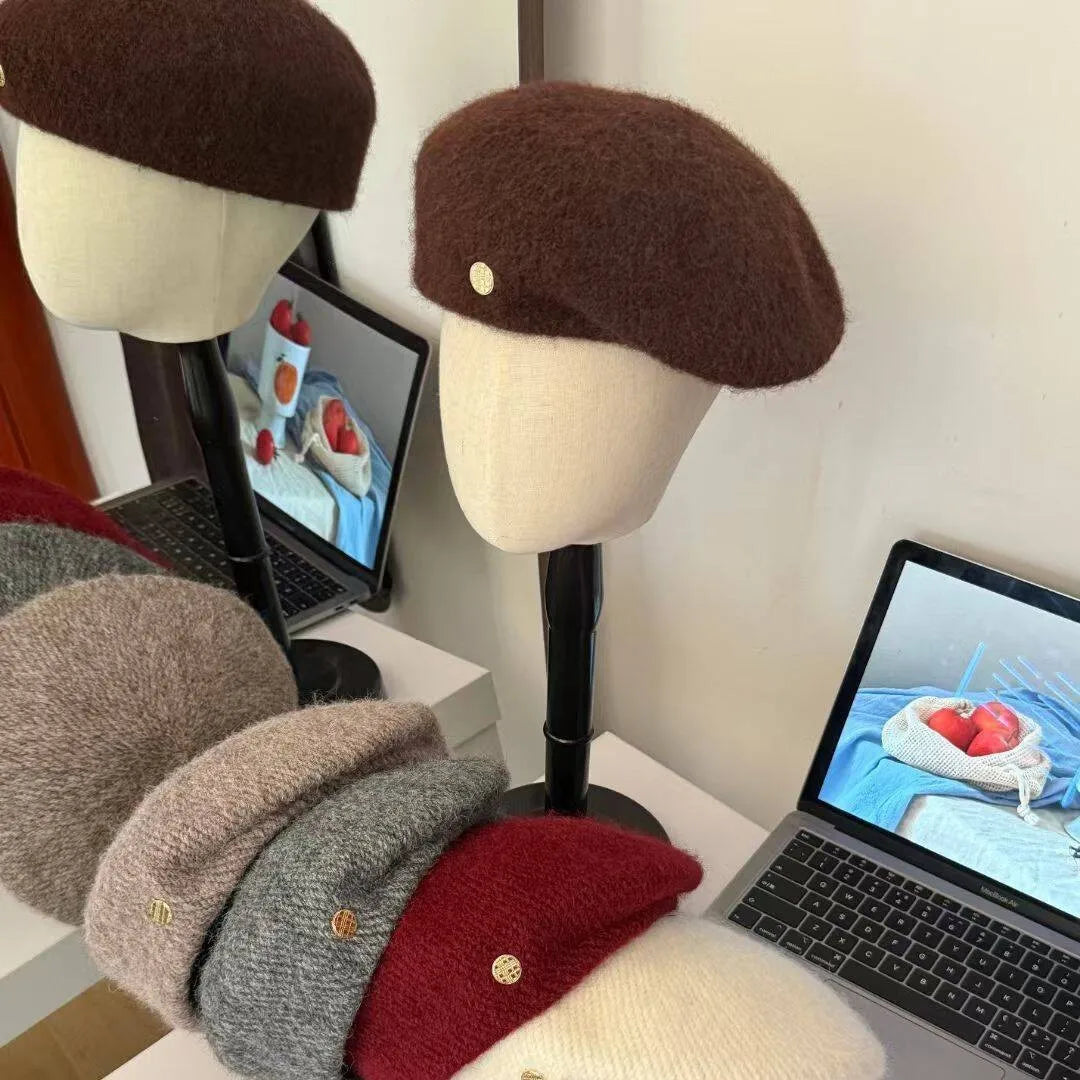 2026 New Korean Style Winter Beret Cap For Women