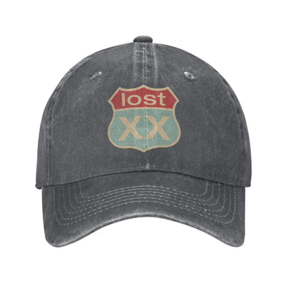 Vintage Mgk Lost Americana Rapper Baseball Cap Men Women Distressed Denim Headwear
