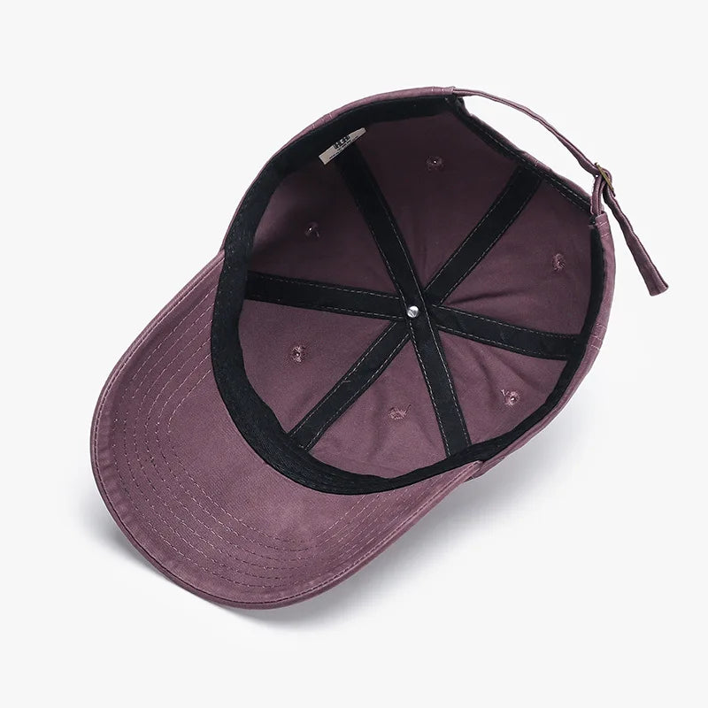 Stylish Letter Embroidered Baseball Cap Sun Protective Breathable Adjustable Hat Unisex Baseball Cap