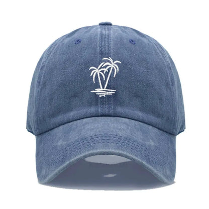 Coconut Tree Embroidery Baseball Cap