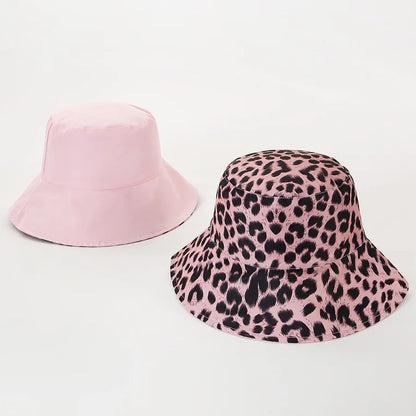 2024 Two Side Leopard Bucket Hat For Women