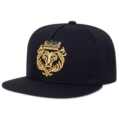 Unisex Lion Crown Embroidery Hip-Hop Hats