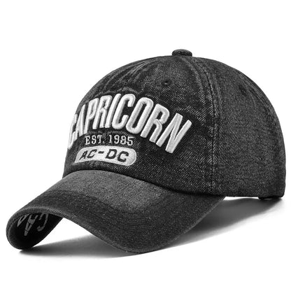Denim Baseball Cap Men Women Embroidery Letter Jeans Snapback Hat